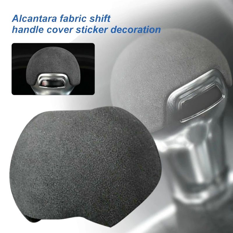 Car Suede Style Gear Shift Knob Cover Trim For-Audi A3 8V S3 2020 2019 2018 2017 2016 2015 2014_voghion.com
