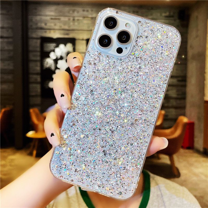 Glitzernde Pailletten-Silikon-Telefonhüllen für Xiaomi Redmi Note 10 Pro Note 9 9T 9C Note 8 pro 7 8A POCO X3 NFC F3 M3 Mi 10T_voghion.com