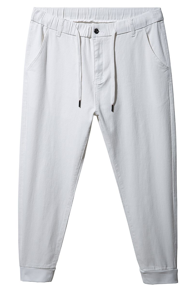 Herrenbekleidung Plus Size Fashion Brand Elastische Taille Jeans Leggings Einfache Lose Hosen_voghion.com