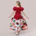 Mother & Kids New supply long girls dress printed princess dress children's catwalk evening dress for middle and large children_voghion.com
