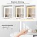Hollywood Tabletop Vanity Makeup Mirror Dimmable LED 3 Light Colors Touch_voghion.com