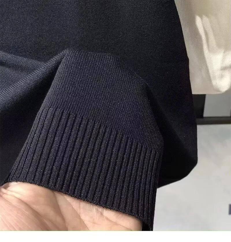 Men's Clothing 2024 summer lapel t shirt polo shirt men's short sleeved knitted sweater half sleeved youth slim shoulder stitching trend_voghion.com