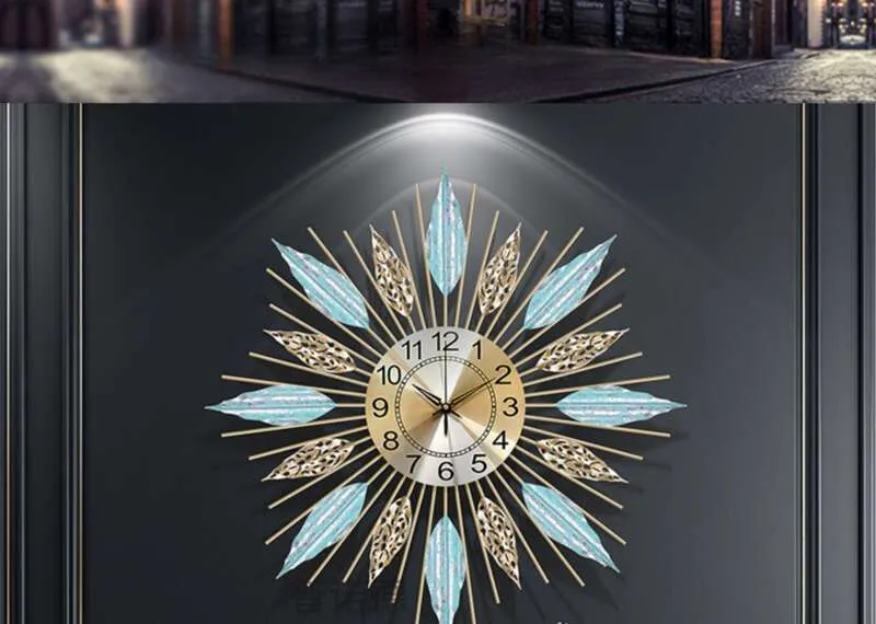 【 1828 personnes louées 】 Horloge murale décorative pour salon, maison, haut de gamme, moderne, simple, créative, légère, luxueuse_voghion.com