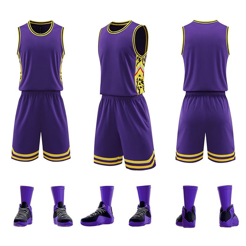 Schnell Konkurrenz, séier dréchent Teamuniform, gedréckte Kannertrikot, personaliséiert Basketballanzugsset, Trainingsweste_voghion.com