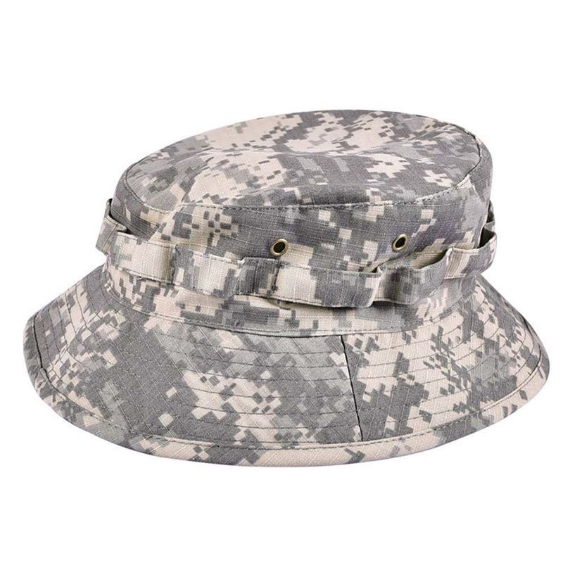 Moda para hombres, moda, pesca, senderismo, ala grande, plegable, camping, gorra de pescador de camuflaje, sombrero panamá para el sol_voghion.com