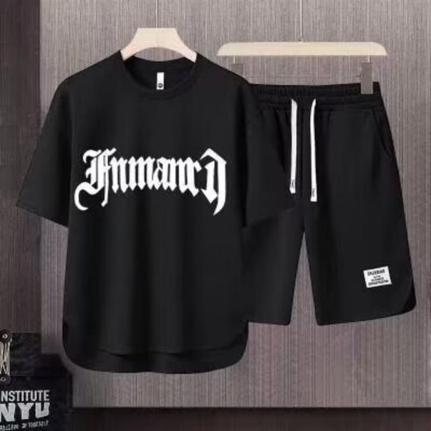 Ανδρικά ρούχα 2024 Waffle casual καλοκαιρινό κοστούμι Ανδρικό φαρδύ εφηβικό μπλουζάκι με κοντομάνικο σορτς Όμορφο κοστούμι δύο τεμαχίων_voghion.com