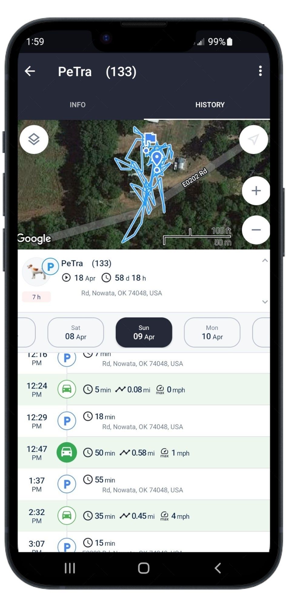 Pet Realtime Surveillance w/ Pet Tracker GPS Tracking Chip for Dogs + App Size:M_voghion.com