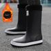 Cotton men's high tube outer waterproof rain shoes, sizes 39-44_voghion.com