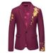 Herrenbekleidung Herrenblazer mit Bronzing-Print Amazon Herrenhochzeitsanzug im lässigen Slim Fit auf Lager X10_voghion.com