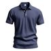 25 Summer Men's New Linen Solid Color Loose Simple Turn-Down Collar Outdoor Casual Polo Shirt For Men_voghion.com