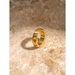 Internet celebrity matching gold stainless steel minimalist ring, niche light luxury design, high-end ring_voghion.com
