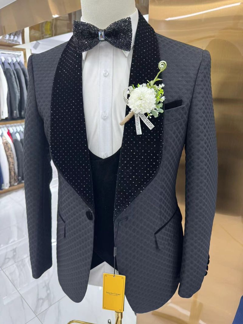 Herreklær dressbutikk grenseoverskridende utenrikshandel hot diamond herre bryllup uformell vertskapsdress 3-delt dress 3piss_voghion.com