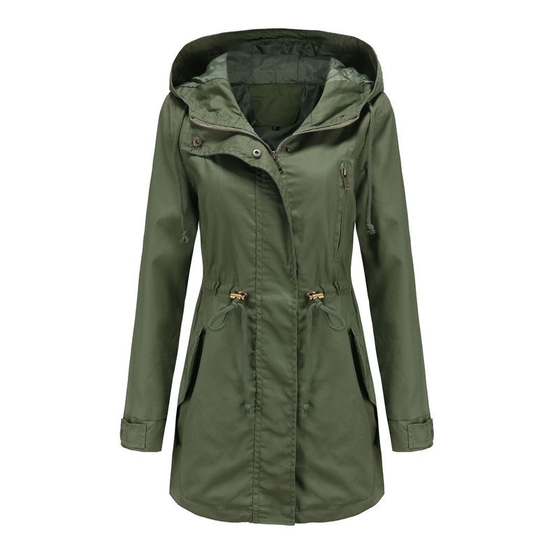 Women's spring and autumn coat large size loose solid color women's clothing_voghion.com
