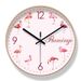Yipula 6636 Flamingo Love Pink Wall Watch Silent Sweep Second Quartz Clock_voghion.com