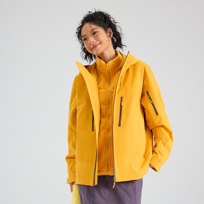 Giacca invernale 3 in 1: esterno impermeabile e antivento con fodera in pile staccabile per escursionismo e campeggio (unisex)_voghion.com