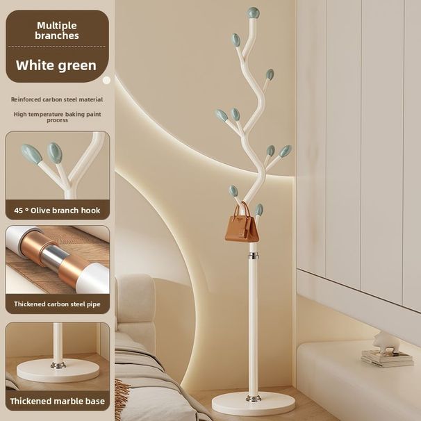 Trendy Living Room Hanger Cream Color Floor-standing For Home Bedroom Indoor Simple Vertical Clothes Rack Magic Tool_voghion.com