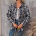 2024 Women's Autumn Winter New Casual Fashion Oversize Loose Plaid Shirt_voghion.com