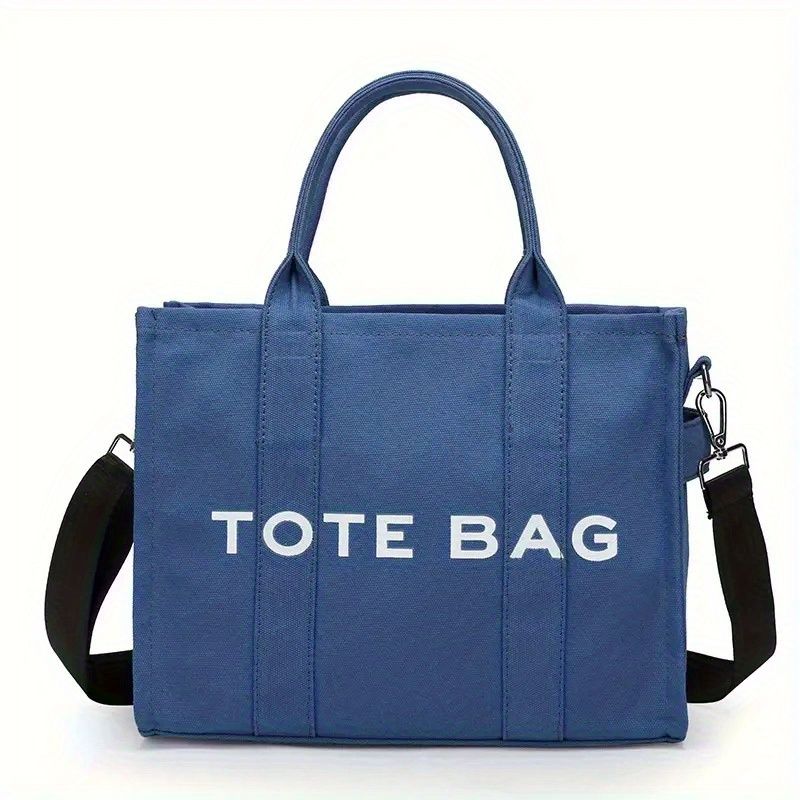 Trendy Canvas Crossbody Tote Bag, Fashion Top Handle Satchel Bag, Women's Stylish Handbag & Shoulder Purse_voghion.com