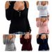 2025 New Ribbed T-shirt For Women, Slim Fit And Slimming, Off The Shoulder Button Top As A Base Coat_voghion.com