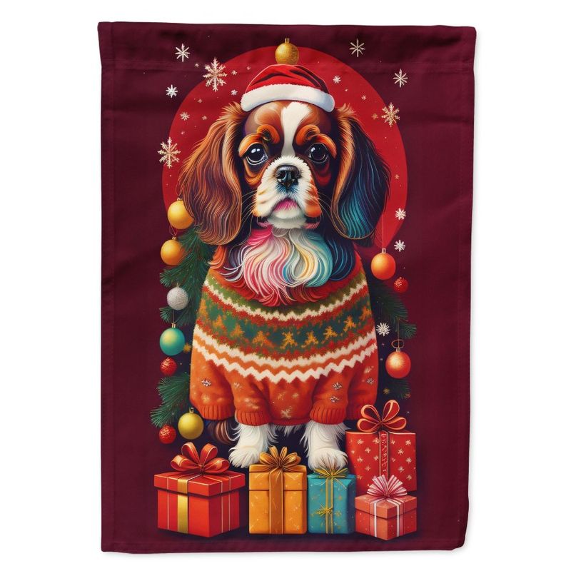 Pole Drative Wall English Toy Holiday Porch Christmas House Sleeve Outside Yard Artwork Polye Hanging Spaniel Flag Large Banner_voghion.com