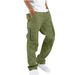 2023 Four Seasons Wearable New Men's Cargo Drawstring Multi-Pocket Casual Pants_voghion.com