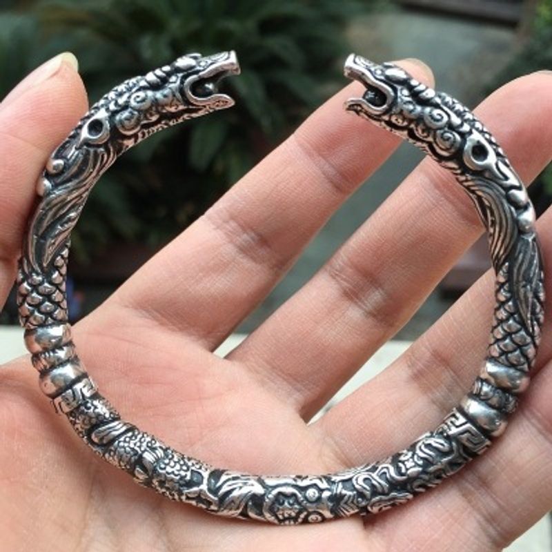 stainless steel Dragon Bracelet Jewelry Fashion Accessories Viking Bracelet Men Wristband Cuff Bracelets For Women_voghion.com