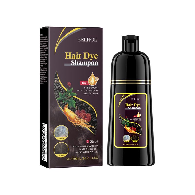 Black Hair Shampoo, Polygonum Multiflorum Essence Black Moisturizing Hair Cleansing Repair Pehmendav Šampoon_voghion.com