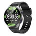 Unisex Smart Watch With Bluetooth Calling, Heart Rate & Blood Pressure Monitoring, 14-Day Battery Life, Waterproof (Black/Gray Silicone Strap)_voghion.com