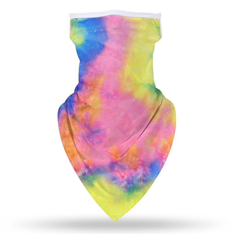 LazyZoom Tie-Dye Digital Print Multifunctional Triangle Scarf Outdoor Cycling Mask Neck Gaiter Magic Headscarf_voghion.com