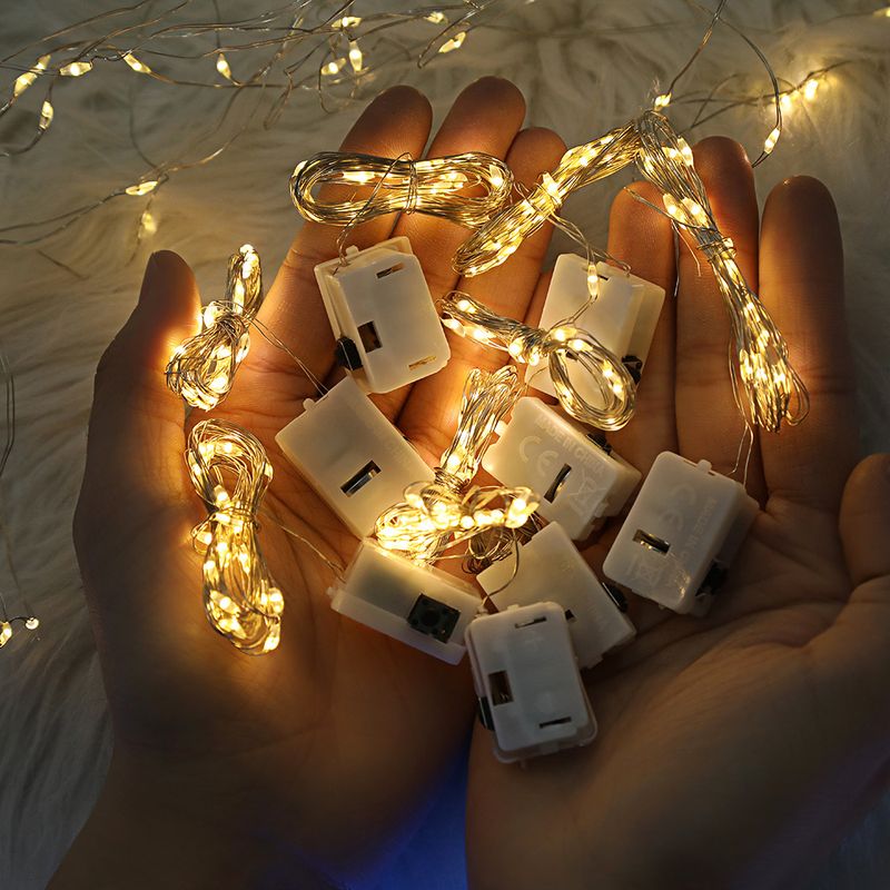 LED Copper Wire Fairy Lights – 3 Modes, Battery Operated, Flexible String Lights For Gift Boxes, Balloons & Party Decor_voghion.com