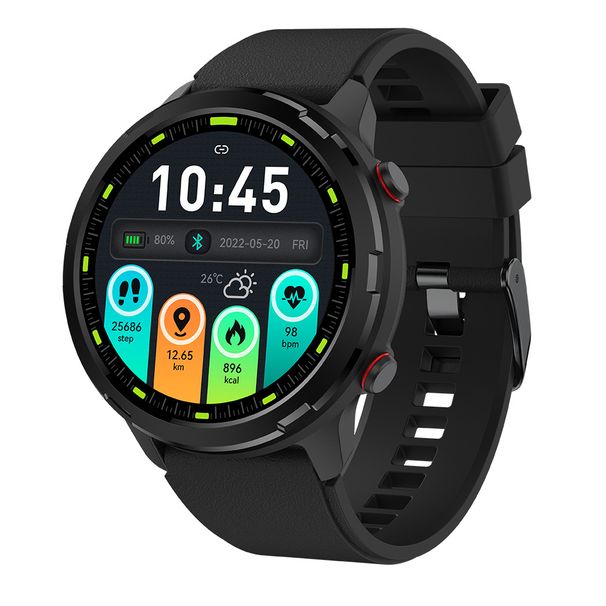 Relógio inteligente S47 para homens e mulheres com GPS, monitor de frequência cardíaca, pressão arterial e oxigenação sanguínea, tela sensível ao toque de 1,32 polegadas e bateria com duração de 7 a 14 dias._voghion.com