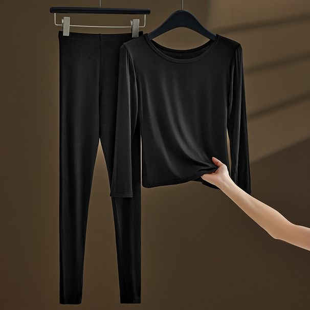 Modal Thermal Underwear Set For Women, Seamless Base Layer, Slim Fit, Plus Size, 100kg Lines, Inner Wear, Autumn_voghion.com