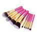 9 stk rejse makeup børster sæt gule eller lyserøde kort håndtag Powder Blush Lip Brush Set Beauty Makeup Tools_voghion.com