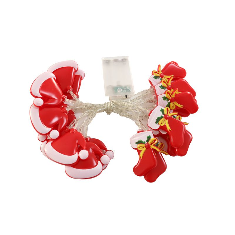 Batteriebetriebene LED-Lichterkette für Weihnachten – Lichterkette mit Weihnachtsmannmotiv aus Kupferdraht für festliche Dekoration im Innen- und Außenbereich_voghion.com