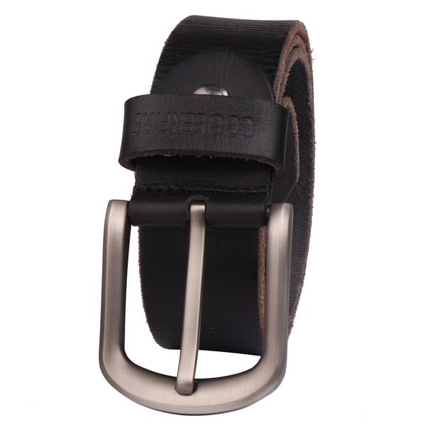 HEISSE neue Herrengürtel Top Vollnarbenleder 100% echtes echtes Rindsleder weicher Jeansgürtel TM050_voghion.com