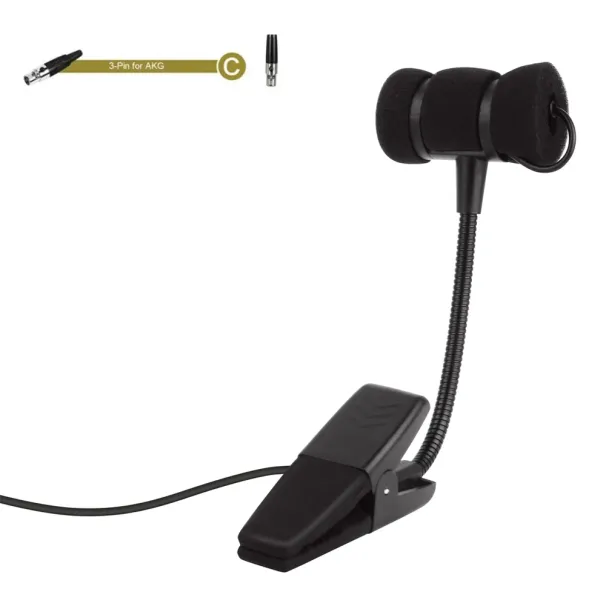 Condenser Wired Saxophone Microphone Pro Clip-on Stage Trumpet Sax Gooseneck Musical Instrument Mic For Sennheiser AKG_voghion.com