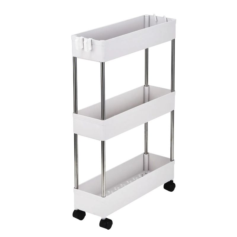 3 Rolling Slim Out For Unit Storage Bathroom Slide Utility Kitchen Cart Cart Storage Mobile Rack Organizer Tower Shelving Tier_voghion.com