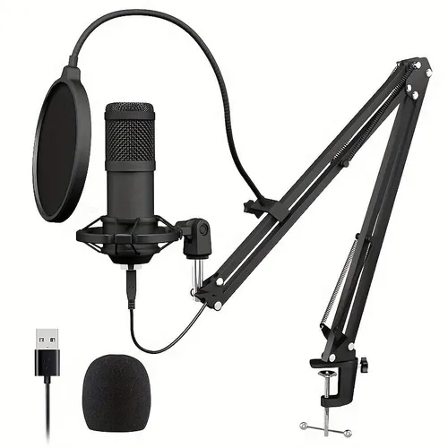192K/24Bit USB-Kondensator-Aufnahmemikrofon-Set_voghion.com