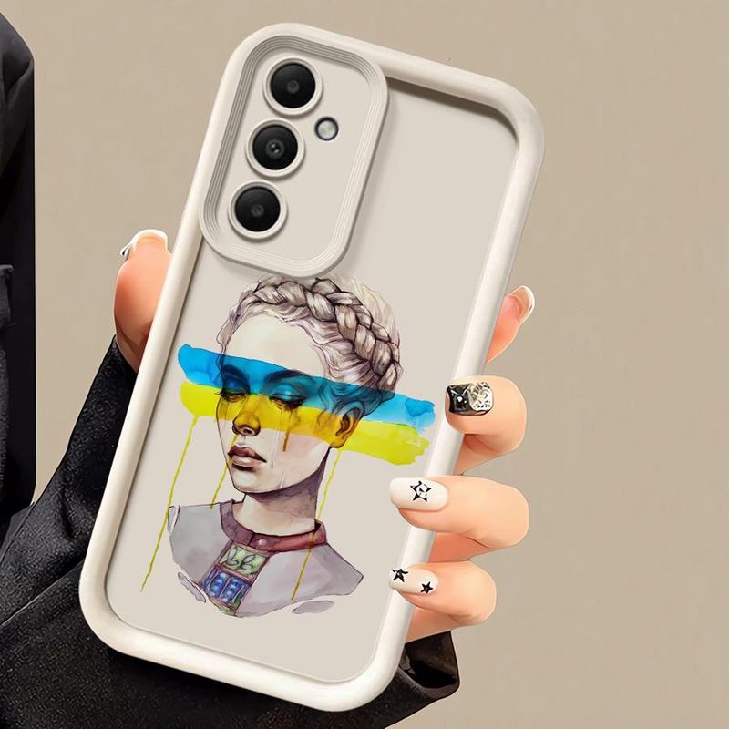 Ukrainian Girl Phone Case For Samsung Galaxy A54 A24 A53 A16 A52s A22 A52 A73 A51 A13 A35 A34 A55 ShockProof Cover_voghion.com