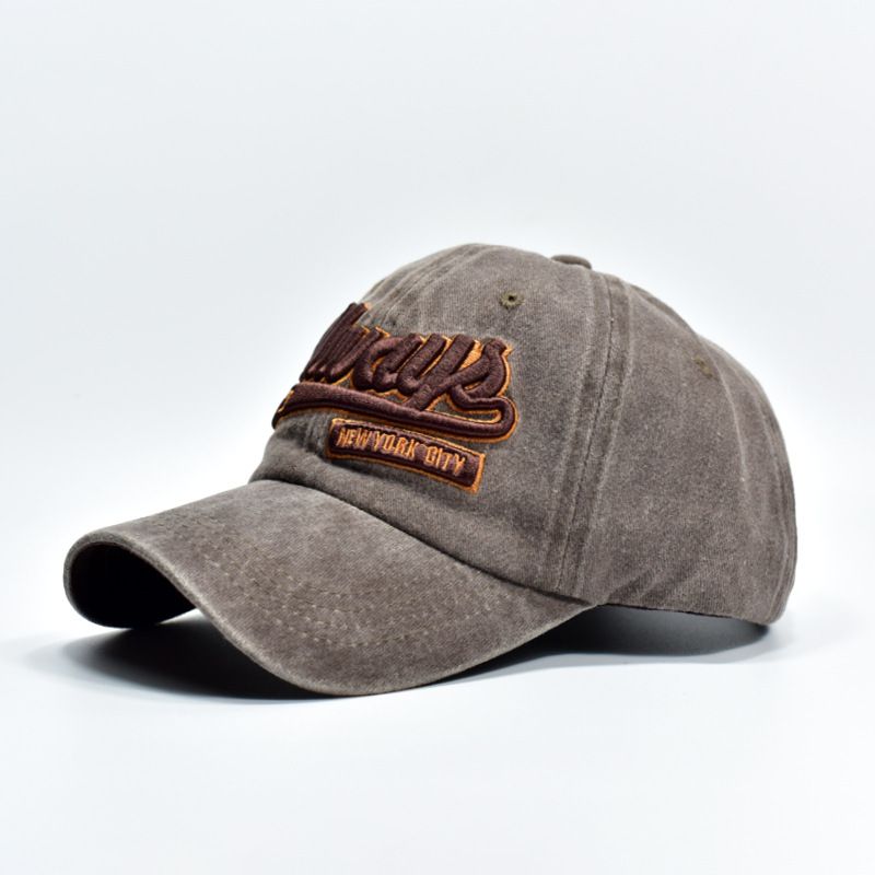 Baumwolle 3D Bestickter Buchstabe Outdoor Sonnenschutz Sonnenmode Trendy Herren und Damen Personalisierte 75 Baseballmütze_voghion.com