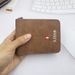 Fashionable new PU men's wallet short horizontal zipper folding coin purse retro casual card bag high-end wear-resistant wallet_voghion.com