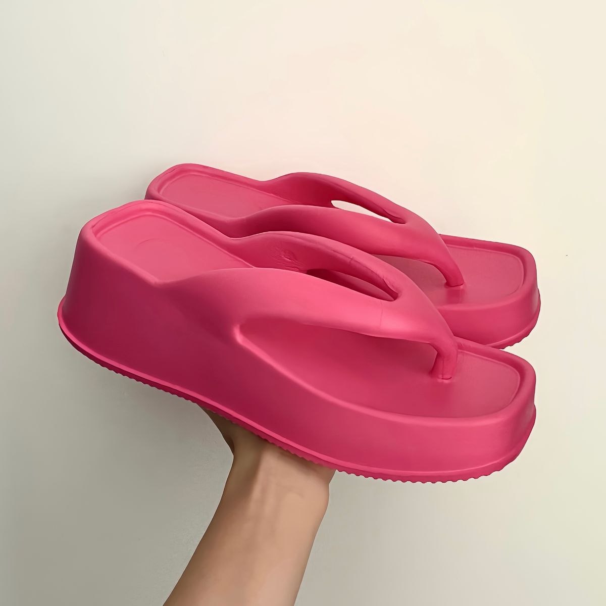 Chen Bubble tīras krāsas neslīdošas, nodilumizturīgas, biezas zoles apavi Ps_voghion.com