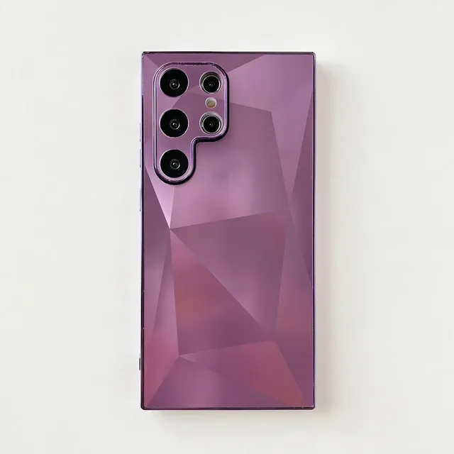 Per Samsung Galaxy S24 Ultra S21 S23 FE A54 A53 5G Custodia antiurto placcata, Custodia per telefono con texture a diamante e sensazione di pelle_voghion.com