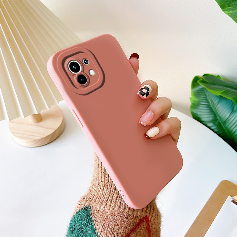 Silikonskal med LED-kameraskydd för Xiaomi Mi 11 Lite 11T 12 Pro 10 10T Poco M4 M3 Pro F3 Redmi Note 11 10-skal_voghion.com