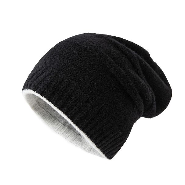 Damen Herbst/Winter Wollstrickmütze Vielseitige, verdickte, warme Strickmütze_voghion.com