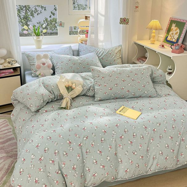Bedding Duvet Cover Luxurious Flora Bedding In Soft Polyester - Milled Velvet Texture_voghion.com