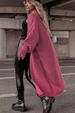 Women's Clothing Long Sleeve Batwing Pocket Cardigan Sweater - Oversized V-Neck Open Front Knit Coat In Soft Acrylic, Elegant Longline Design_voghion.com