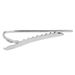 Kelly Waters Rhodium-plated Lined With Center Square Engravable Tie Bar_voghion.com