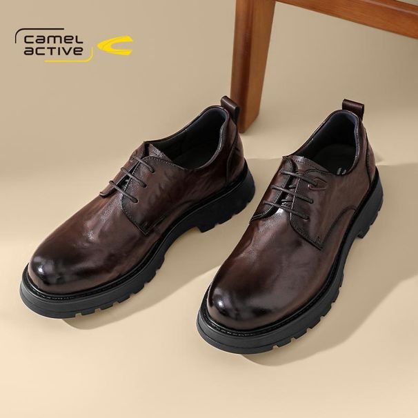 German Camel Dynamic Men's High-end Autumn Winter Business Casual Shoes Genuine Leather Cowhide Sole Soft Surface_voghion.com