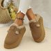 2024 Autumn Winter New Furry Cotton For Women Korean Style Round Toe Thick Sole Fleece Lined K Shoes Slip-On_voghion.com